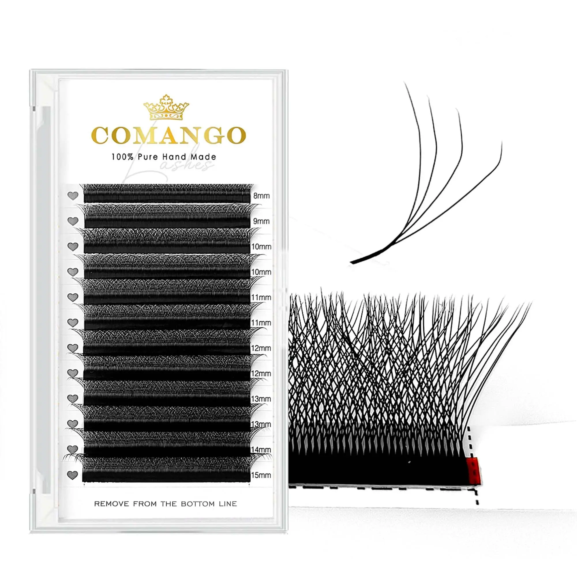 Volume lash fan technique showing tweezer grip and placement