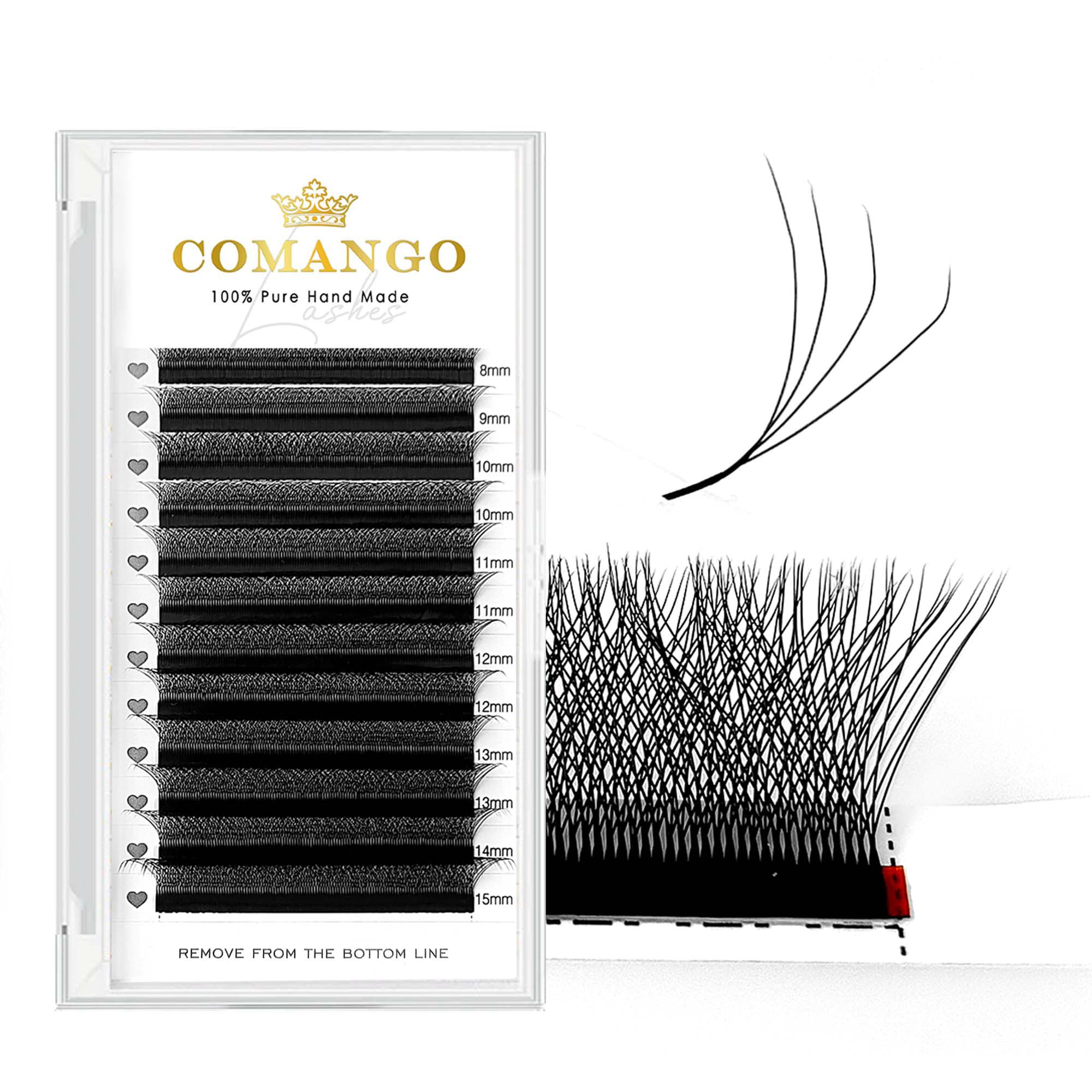 CoMango W Shape 3D Premade Lash Fans 0.07mm