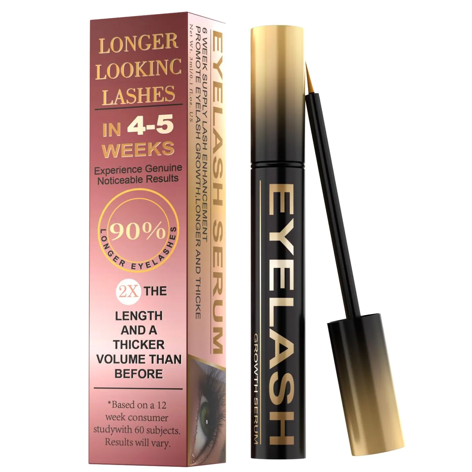 Lash Serum for Eyelash Growth, Premium Lash Enhancing Serum with Advanced Formula Volumizing Longer Fuller and Thicker L