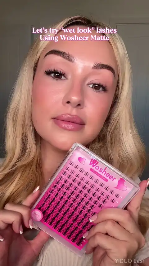 Wet look manga lash clusters application tutorial